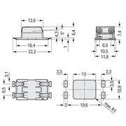 WAGO - Ein- und mehrpolige Klemmenleiste SMDThroughBoard-Leiterplk. 2070-522/998-406 0,75 mm² − 2385 Stück