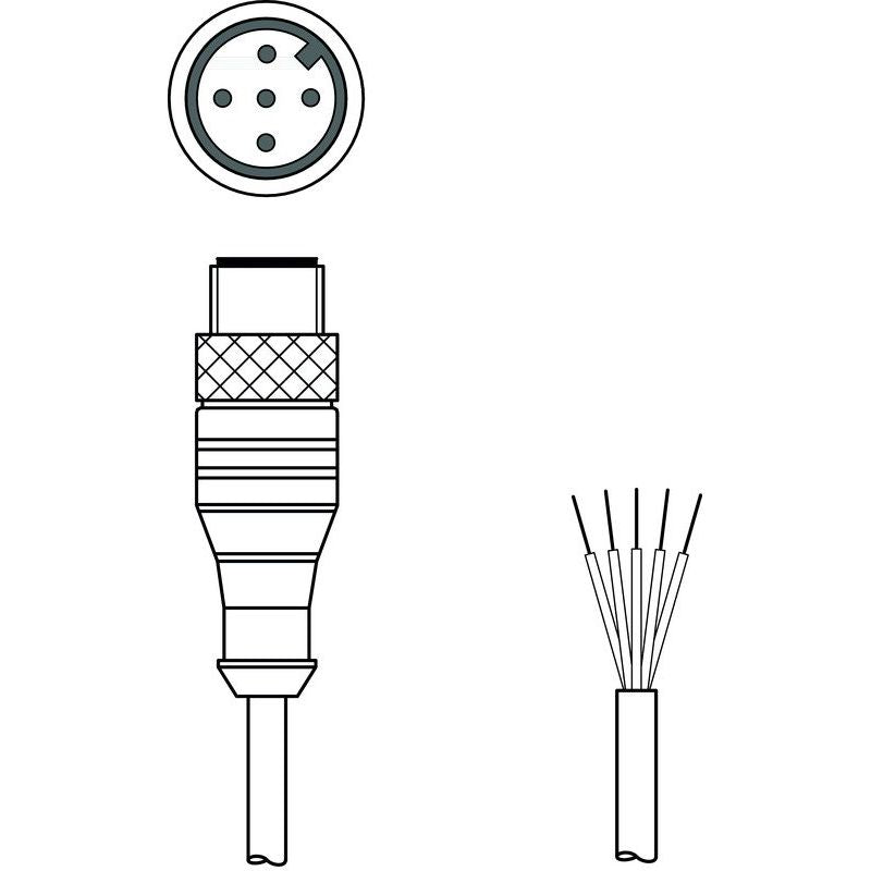 Leuze - Konfektioniertes Sensor-Aktor-Kabel Anschlussleitung KB DN/CAN-5000 SA