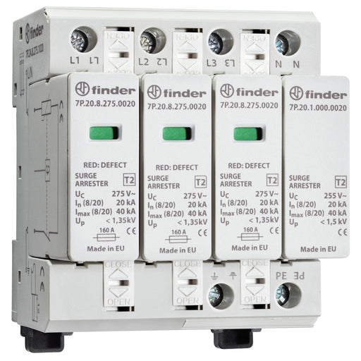Finder - Überspannungsableiter für Energietechnik/Stromversorgung Überspannungsableiter 7P.24.8.275.1020