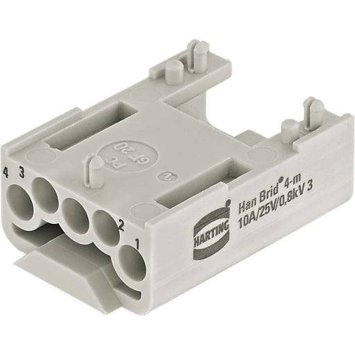 Harting - Kontakteinsatz für Rechtecksteckverbinder Stifteinsatz 09120043011 10A,50V 0,8 kV3 − 10 Stück