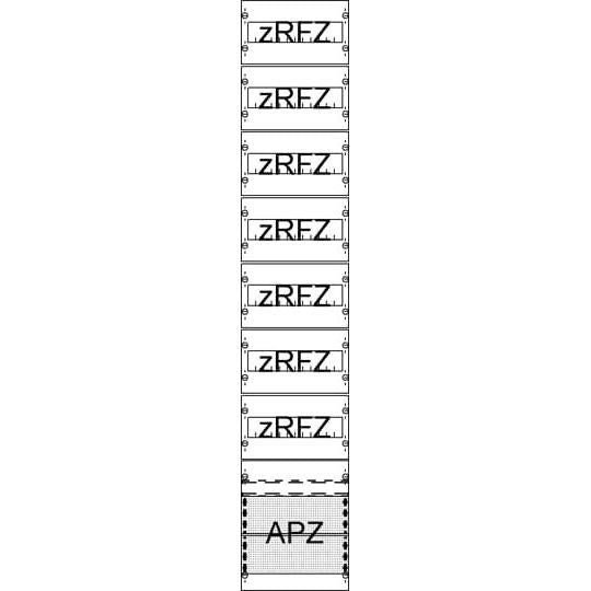 Striebel&John - Verteilerfeld für Installationsverteiler Verteilerfeld FV19A2R7 mit APZ, zRfZ7 9RE