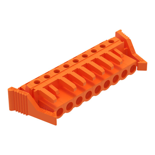 WAGO - Leiterplattensteckverbinder THT-Federleiste abgewink. 232-269/039-000 Maß 5,08mm,orange − 25 Stück