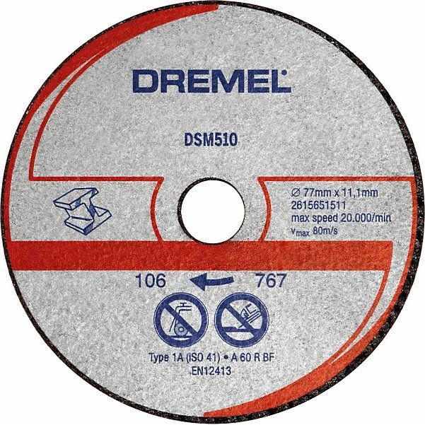 Bosch - Trenn-/Schleifscheibe DREMEL DSM20 Metall- und 2615S510JB Kunststofftrennschei
