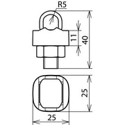 DEHN - Verbinder für Blitzschutz KS-Verbinder St/tZn KSV 7.10 STTZN f. Rd 7-10mm
