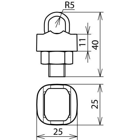 DEHN - Verbinder für Blitzschutz KS-Verbinder St/tZn KSV 7.10 STTZN f. Rd 7-10mm