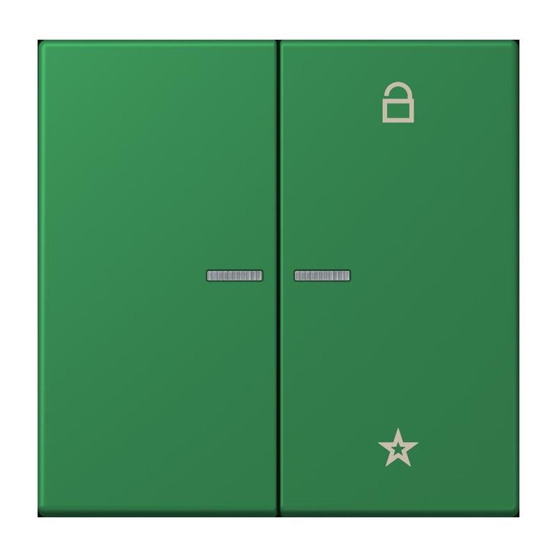 Jung - Bedienelement intelligent eNet Taster Universal 1f. FM LC 1701 219 vert fonce (32050)