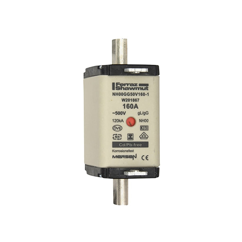 Mersen - Messersicherung NH-Sicherungseinsatz SG NH00GG50V160-1 Gr.00 gG 160A/500VKM