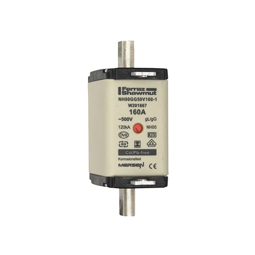 Mersen - Messersicherung NH-Sicherungseinsatz SG NH00GG50V160-1 Gr.00 gG 160A/500VKM