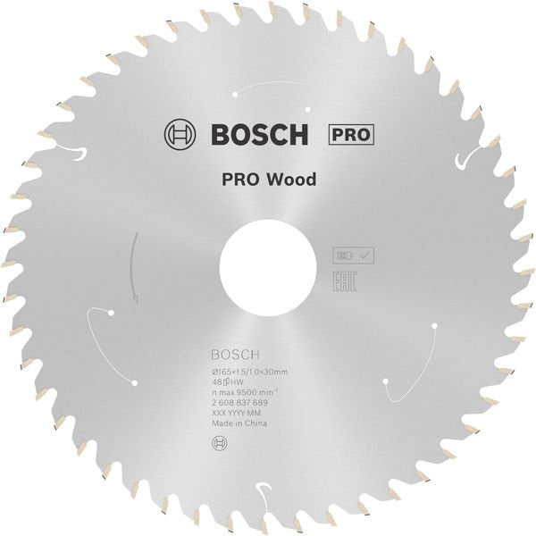 Bosch - Kreissägeblatt PRO Wood cordless 2608837689 Kreissägeblatt 165 x