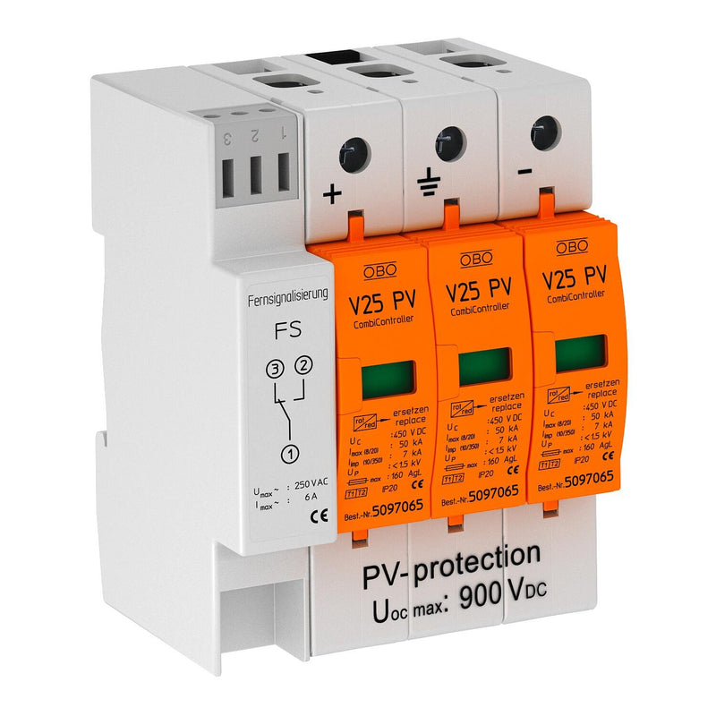 OBO Bettermann - Kombi-Ableiter für Energietechnik CombiController V25-B+C 3PHFS900 3p,f.PV-Anlagen