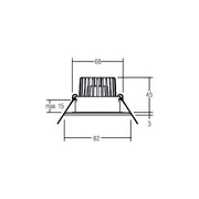 Brumberg Leuchten - Downlight/Strahler/Flutlicht LED-Einbaudownlight 230V 40475073 3000K, ws