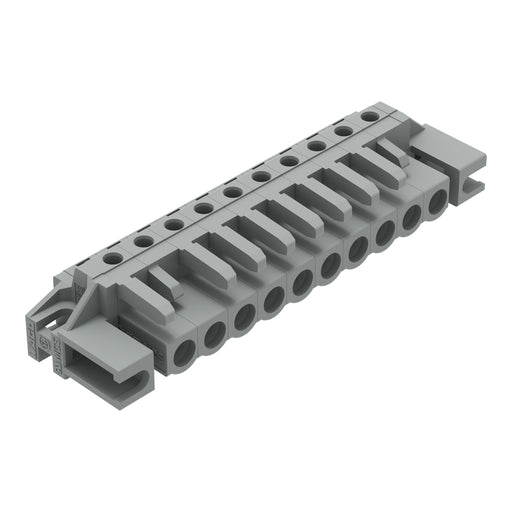 WAGO - Leiterplattensteckverbinder THT-Federleiste abgewink. 232-240/047-000 Rastermaß 5mm,grau − 25 Stück