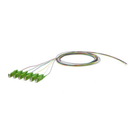Metz Connect - LWL-Pigtail OpDAT Pigtail E2000-APC 150Q1MA0020E6 OS2, 6 Farben − 6 Stück