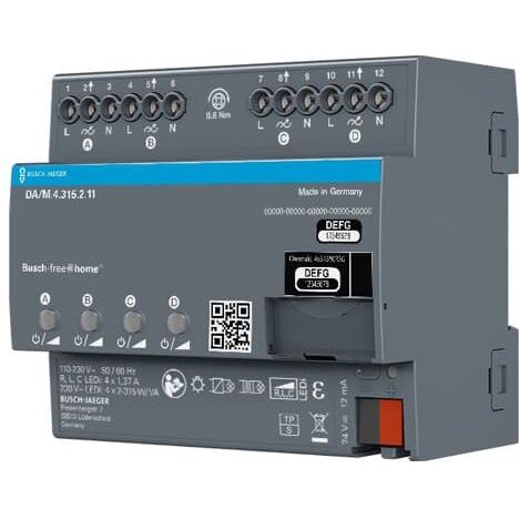 Busch-Jaeger - Bussystem-Dimmaktor Dimmaktor DA/M.4.315.2.11 4x315W, REG