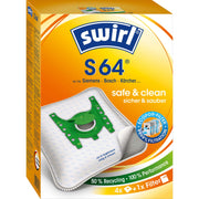 Swirl - Zubehör/Ersatzteile für Bodenpflege Staubbeutel S 64(S66) EcoPor VE4 für Siemens/Bosch