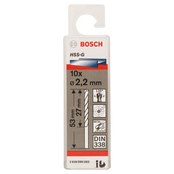 Bosch - Bohrer PRO Metal HSS-G 2608595052 Spiralbohrer 2,2 x