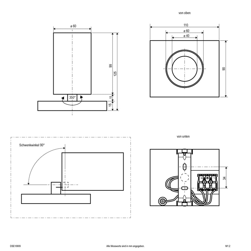 EVN Lichttechnik - Downlight/Strahler/Flutlicht LED-Anbauleuchte DSE10909