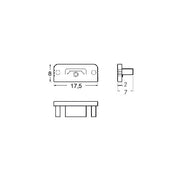 Brumberg Leuchten - Mechanisches Zubehör/Ersatzteile für Leuchten Endkappen-Set 53038260 silber