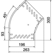 OBO Bettermann - Bogen für Kabelrinne Bogen 45 Grad RB 45 320 FT 35x200 tauchfeuerv