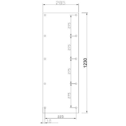 GSAB Elektrotechnik - Montageplatte für Verteilergehäuse 1/3-Montageplatte 2M1-3-1300 für 2S1300