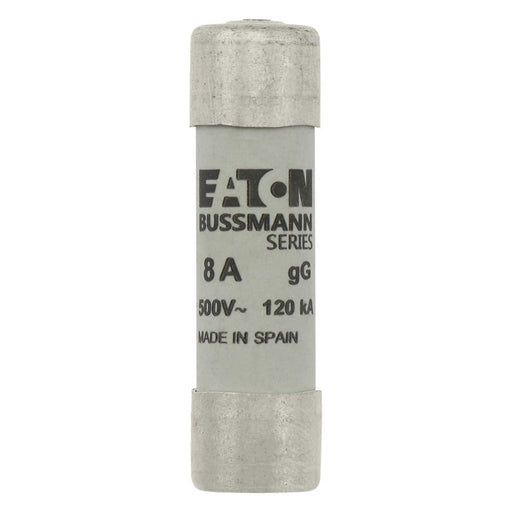 Eaton - Zylindrische Sicherung Sicherungseinsatz Nieders. CYL GG 14,#C14G8S 8A AC 500V 120kA − 10 Stück