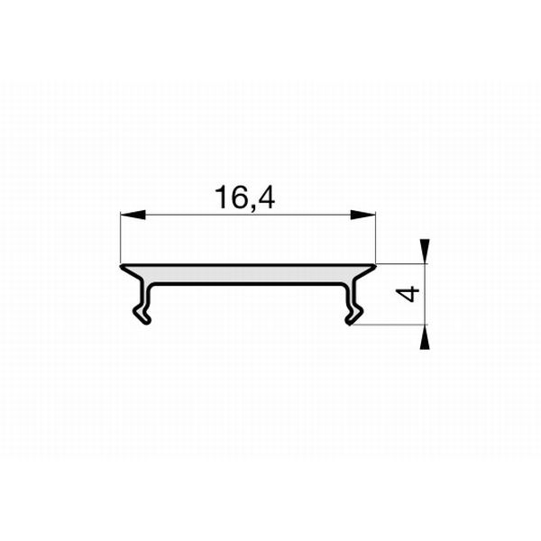 Radium Lampenwerk - Zubehör/Ersatzteile für Lichtschlauch/-band Aluprofil m.Abdeckung 1m FXZA4544 schwarz