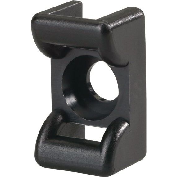 HellermannTyton - Befestigungssockel und -element für Kabelbinder Befestigungssockel KR6G5-W-BK − 100 Stück