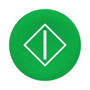 Schneider Electric - Kalotte, Linse Frontelement, grün ZBA346 f. Drucktaster − 10 Stück