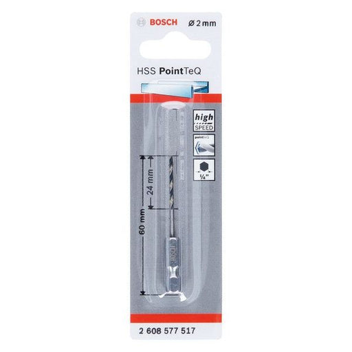 Bosch - Bohrer HSS PointTeQ 2608577517 Sechskantbohrer 2 mm
