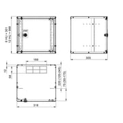 Enoc - Netzwerkgehäuse 10" Schrank W10 12-3-V 12HE, RAL 9003 ws