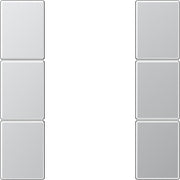 Jung - Abdeckung/Bedienelement für Installationsschalterprogramme Tastensatz, 3fach AL 2503 TSA komplett − 1 Stück
