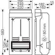 Hensel - Zähler-Leergehäuse Leergehäuse KV 9337 295x583x182mm
