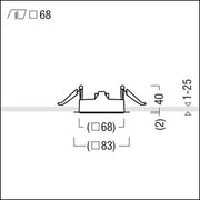 Zumtobel Group - Mechanisches Zubehör/Ersatzteile für Leuchten Planarrahmen PANOS INF #60800786 Q68 PLANAR FRAME