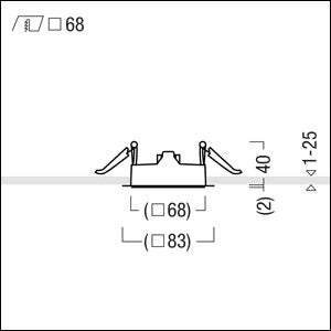 Zumtobel Group - Mechanisches Zubehör/Ersatzteile für Leuchten Planarrahmen PANOS INF #60800786 Q68 PLANAR FRAME