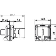 Telegärtner - Modularer Steckverbinder STX V6 Flanschset TypA f-f 100022951 USB-Keystone