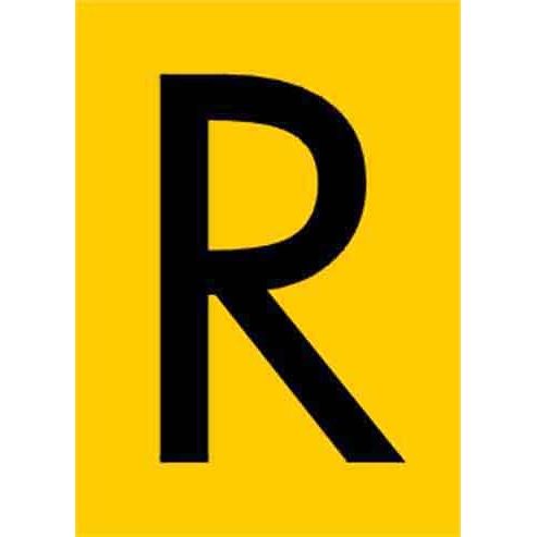 Jahn - Kennzeichnungsmaterial Zahlen+Buchstaben 06/018-R gelb − 10 Stück