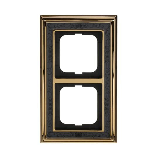 Busch-Jaeger - Abdeckrahmen Rahmen 2-fach 1722-833 ms/pol Dekor anth  − 1 Stück
