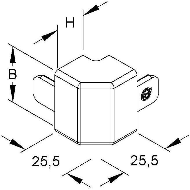 HKL - Außeneck für Leitungsführungskanal Außeneck lgr FA2030.8 Kanal-System HKL − 10 Stück
