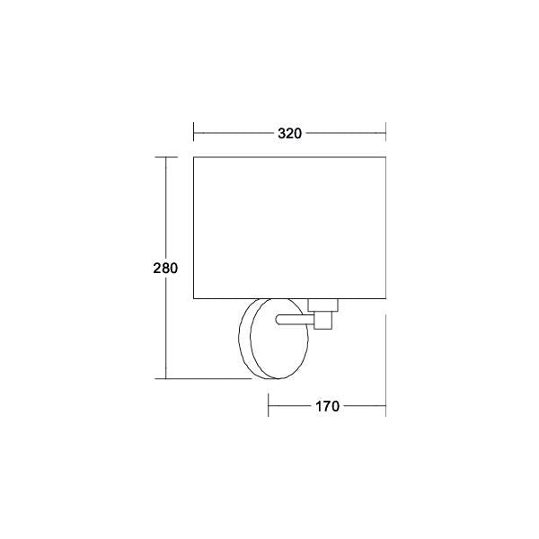 Brumberg Leuchten - Decken-/Wandleuchte Wandleuchte 58112020 1x E27 max. 60W