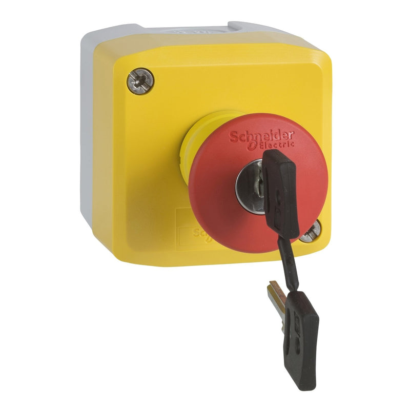 Schneider Electric - NOT-AUS-Taster, Komplettgerät Gehäuse mit Pilztaster XALK188G 1S, 2Ö
