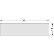 Renz Metallwaren - Bezeichnungsmaterial für Installationsschalterprogramme Namensschild-Abdeckung 97-9-82054 57x14mm − 1 Stück