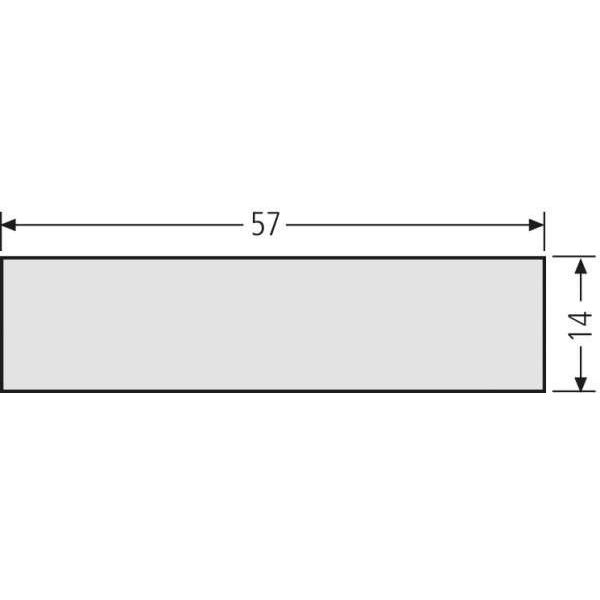Renz Metallwaren - Bezeichnungsmaterial für Installationsschalterprogramme Namensschild-Abdeckung 97-9-82054 57x14mm − 1 Stück