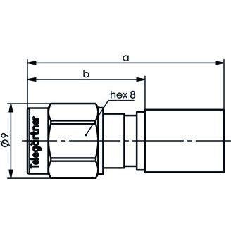 Telegärtner - Koax-Steckverbinder SMA-Kabelstecker cr/cr AU 100024639 G44 (1.1/2.95) − 5 Stück