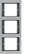 Berker - Abdeckrahmen Rahmen Alu 13337003 3fach senkrecht