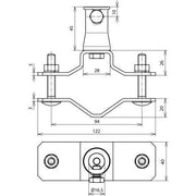 DEHN - Rohrschelle für Blitzschutz Rohrschelle RS D40.60 BB16 V2AZG D 48-60mm NIRO