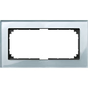 Merten - Abdeckrahmen Rahmen Glas 2f.diam/si 487860 ohne Mittelsteg