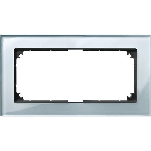 Merten - Abdeckrahmen Rahmen Glas 2f.diam/si 487860 ohne Mittelsteg