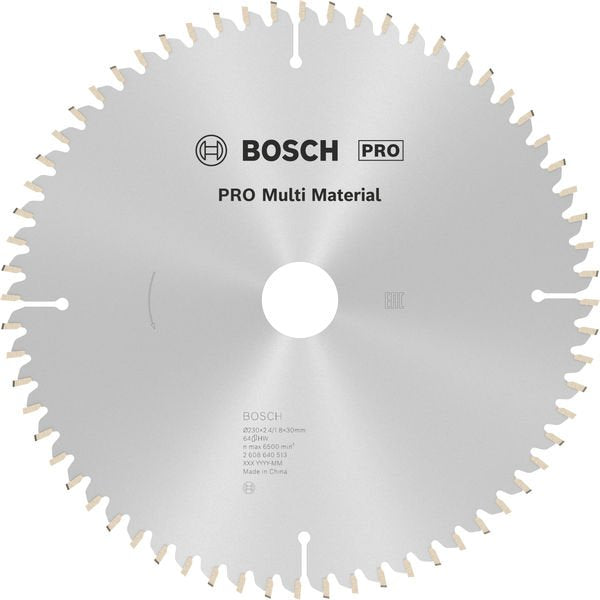 Bosch - Kreissägeblatt PRO Multi Material 2608640513 Kreissägeblatt 230 x