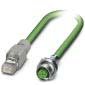 Phoenix Contact - Rundsteckverbinder, feldkonfektionierbar (Industriesteckverbinder) Bussystem-Kabel VS-FSDBPS-I #1419146 4-polig, auf RJ45