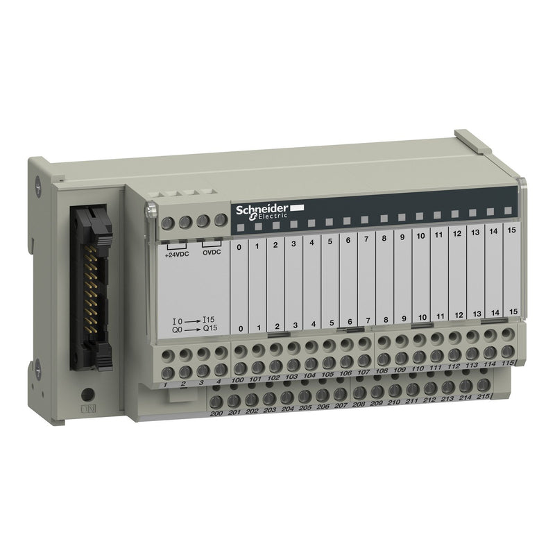 Schneider Electric - Passiver Sensor-/Aktor-Verteiler (mit Leitung) Klemmblock 16 Kanäle ABE7H16R21 2 ebenen mit LED